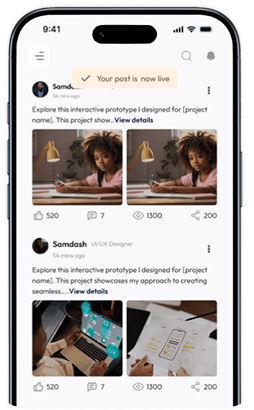 Social feed phone screen